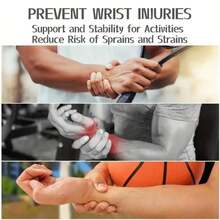 1 Piece Set - Sports Compression Wrist Protection, Fitness Badminton Anti Sprain Wrapped Wrist Protection, Breathable And Adjustable Strap, Hand Palm Auxiliary Belt - View 3
