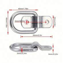 Heavy Duty D-Ring Mounting Plate - Suitable For Left Side Truck Loading, 1200.0 Lbs Capacity, Durable Metal Strap And Anchor, For And Reliable Bed Accessories | Sturdy Construction | Metal Strap Plate - Multiple Styles - View 7