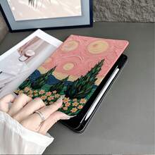 1件星空油畫平板保護殼 附筆槽，相容 iPad 10代智能保護殼/Air 13(M3 2025)/Air 11/11(A16 2025)，相容 Oppo Pad、 Matepad、Vivo Pad、Honor Pad、 Xiaoxin Pad - 彩色 - 查看 9
