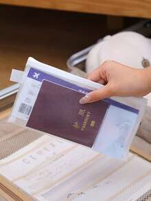 2pcs Set Portable Travel Document Organizer Bag, ID Card, Boarding Pass, Passport Storage Holder - Multicolor - View 6