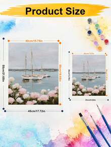1 Digital Oil Painting Set, DIY Oil Painting Set, Retro Oil Painting Set, DIY Adult Hand-Painted For Gift Home Wall Decoration. - A - View 5