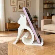 Cat Phone Holder, Suitable For All Phones And Tablets, For Bed, Office, Car Use, Cute Cat Design, Hands-Free Video Calls, Must-Have For Pet Lovers, Fun Cat-Shaped Phone Stand - Multicolor - View 6