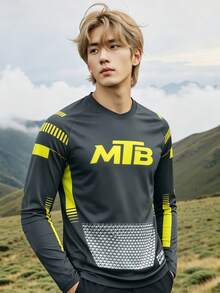 2026 New Men's Long Sleeve Mountain Bike Jersey, Off-Road Cycling Top, Suitable For Downhill Endurance Racing, BMX, Motorcycle Off-Road, Outdoor Cycling And Other Sports - Yellow - View 3