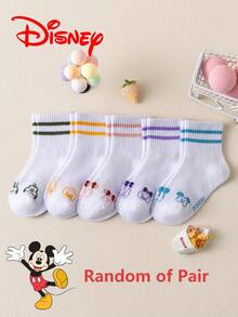 10/5/1 Pair Disney Cartoon Character Mid-Calf Socks For Kids, Christmas Socks, Student Daily Wear, Back To School - Multicolor - View 20