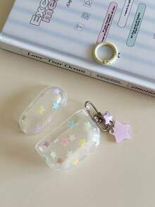 Casing Pelindung Pods 4 Motif Polkadot Bintang Berwarna-warni Layar Penuh yang Lucu, Kompatibel dengan Pod 3, Casing Earphone Apple Pro Generasi ke-2, Bluetooth Nirkabel Generasi ke-3, Pod Pro Generasi ke-4, dan Kotak 5 - Clear - View 12