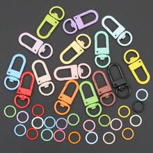 112pcs/224pcs DIY Keychain Making Parts, Colorful, Includes Key Rings And Jump Rings, Suitable For Braided DIY Keychains, Bag Charms, Open Connectors, Keychain Accessories Making Materials, DIY Key Ring Accessories Making - Keychain & Jump Ring - View 7