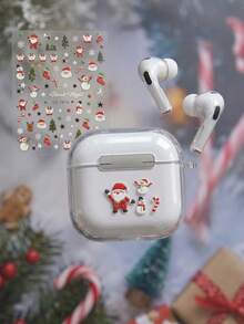 1 Set Christmas Santa Claus, Snowman, Christmas Tree, Reindeer Decorative Stickers, Christmas Holiday Atmosphere, Independent Detachable Stickers, Easy-To-Peel Adhesive Backing, Firm Adhesion, Suitable For Phone Cases, Water Bottles, Digital Accessories, Storage Containers, Desktop Items, Adult Item Exterior Decorative Stickers - Decorative Stickers - View 3