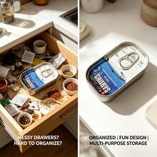 Creative Can-Shaped Metal Storage Box, Vintage Industrial Style, Pull-Ring Opening Design, Suitable For Storing Watches, Jewelry, Coins And Small Items, Desktop Organizer Box For Bedroom And Office Desk - Multicolor - View 2