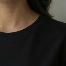 Camiseta Feminina Estampada sonhe Planeje Confie Ore Moda Verão Confortável 100% Algodão Premium Manga Curta Básica - Preto - Visão 2