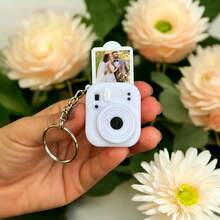 1pc 3D‑Printed ‑Style Keychain, Insertable Mini Photo Charm, Creative DIY Picture Pendant, Personalized Bag & Car Key Accessory For Gift Giving - Multicolor - View 5