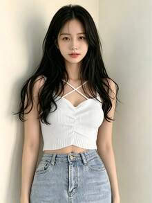 2026 Spring/Summer New Women's Fashion Casual Versatile Camisole White - White - View 3