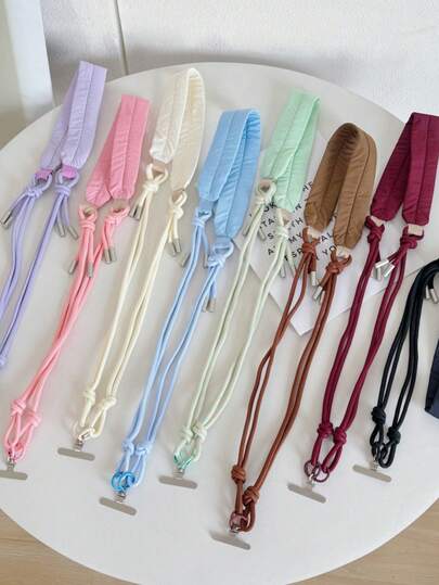 Gradient Color Braided Phone Lanyard Phone Chain, Multiple Colors Available, Fashionable Versatile Pendant