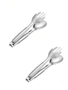 1pc Stainless Steel Cast Iron Kitchen Tongs - Secure Grip, Suitable For Cooking, Serving, Grilling - Restaurant And Home Tableware, Cooking Accessories | Streamlined Tableware Design | Premium Material, Cooking Tongs - Gold - View 13