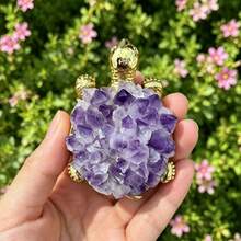 1pc Crystal Turtle Made Of Crushed Stones – An Ideal Decorative Stone For The Home, A Tabletop Ornament, And A Gift For Family And Friends. - Multicolor - View 6