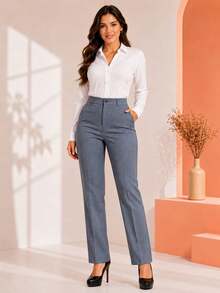 Women Pants - Grey - View 1