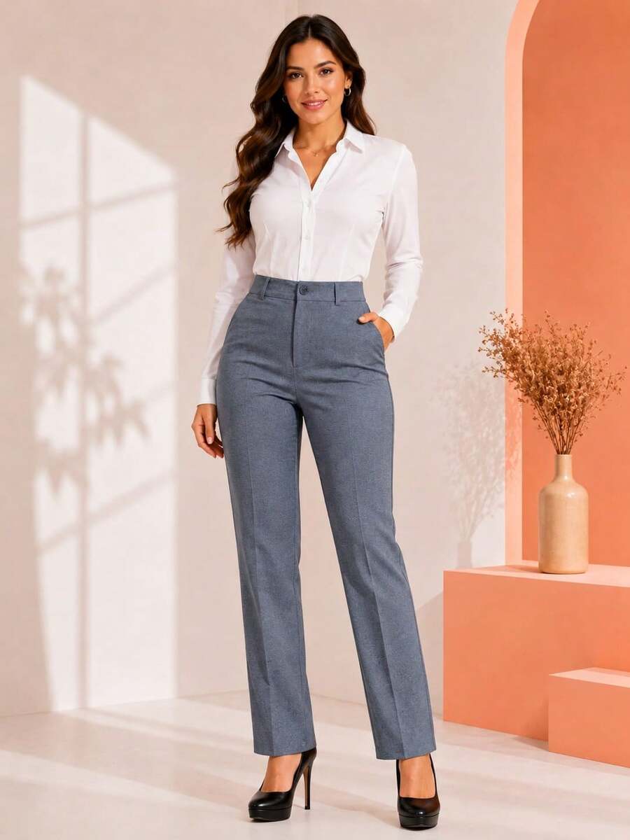 Women Pants - Grey - View 1