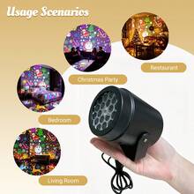 1PC Portable Low-Voltage 5V LED Projection Party Light, Suitable For Home, Stage And Christmas Decoration - Indoor Festive Atmosphere Light, Compatible With Home, Disco, Celebration, Halloween And Christmas Parties - Projector Light - View 4