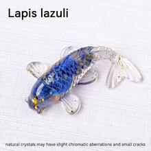 1pc Crystal Ore & Epoxy Resin Fish Figurine - Cute Koi Fish Decor, Creative Home Decoration, Office Desk & Car Ornament, Unique Holiday Gift - Multicolor - View 11