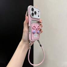 1PC New 3D Cherry Phone Case Pink Polka Dot Card Holder Lanyard Shockproof Cover Fresh Style Girly Best Friend Design Compatible With IPhone18ProMax/18Pro/17ProMax/17Pro/17/16ProMax/16Pro/16/15ProMax/15Pro/15/14ProMax/14Pro/14/13ProMax/13Pro/13/12ProMax/12Pro/12/11ProMax/11Pro/11 - Multicolor - View 5