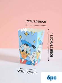 6pcs/12pcs/24pcs Cartoon Theme Party Candy Boxes, Theme Party Gift Boxes, Candy And Cookie Boxes, Party Gift Bags, Party Gift Boxes, Suitable For Birthday Party, Candy And Popcorn Box Decoration, Applicable For Back To School Party, Holiday Essential Party Supplies - Multicolor - View 7
