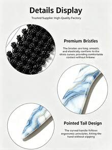 4/1 Hair Comb Set/Beard Brush Plastic Hair Brush Styling Comb Unscented Cleaning Brush Smooth Back Comb With Wide Pointed Tail Back Comb And Detangling Comb Smooth Frizz And Flyaways Create Voluminous Style Ponytail Easy Parting Suitable For Men And Women Recommended As Christmas Gift - Multicolor - View 7