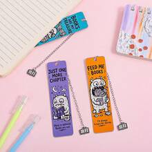 1/3 Colorful Stainless Steel Cute Monster Reading Bookmarks, Accompanying And Marking Bookmarks For Pages That Stay Up Late To Read, Suitable As Gifts For Students, Ladies, Teachers, Students, And Book Enthusiasts. - Color - View 7