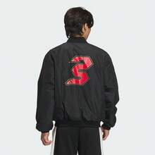 Adidas Men's Reversible Warm Basketball Sports Loose Padded Coat - Black - View 2