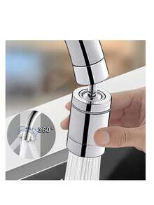 1pc Faucet Extension Accessory, 2 Water Flow Modes, 360° Rotating Extension, Multi-Function Kitchen Sink Aerator, Water Spout Nozzle, Suitable For Kitchen Sink, Bathroom Washbasin, Universal Anti-Splash Head - B - View 3