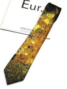 1pc Printed Hand-Drawn Tie For Men And Women, Suitable For Casual, Street, Daily, Party, Gift - Multicolor - View 6