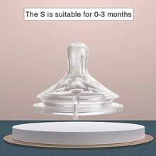 MEILINMAMA 1pc Silicone Nipple Suitable For 5.5cm Diameter Baby Bottle, Refer To Image Details And Instructions For Purchase - Red and White - View 8
