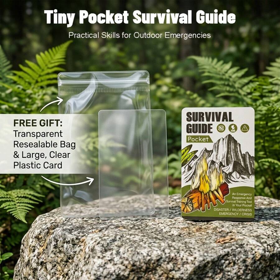 Mini Pocket Survival Guide & EDC Survival Kit – Suitable For Wilderness Emergencies, First Aid, Disasters, And Rural Or Urban Preparedness.