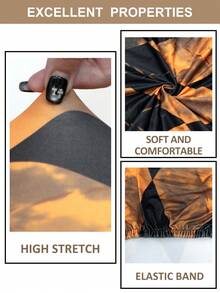 1/2/4pcs Halloween Print Dining Chair Covers, With Black Cat, Pumpkin, Ghost, Castle And Other Halloween Print Patterns, Suitable For Halloween Atmosphere, Suitable For Party, Gathering, Home, Hotel And Other Decoration - Multicolor - View 9