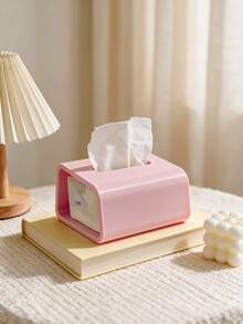 Nordic Minimalist Curved Tissue Box, 3 Colors Available, 3D Printed Textured Tissue Holder, Home Coffee Table Desk Tissue Storage Box, Versatile Soft Decor Home Essential - Multicolor - View 14