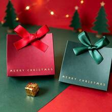 10pcs Premium Merry Christmas Gift Boxes, Multi-Color Decorative Gift Packaging Boxes And Bags For Gifting, Red Green Black White - View 9