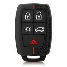 New Silicone Cover For Car Remote Key Fob, Compatible With For Volvo Models Like XC90, C70, S60, D5, V50, S40, And C30, Featuring 5 Buttons - black - View 8