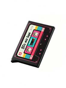 Ví đựng thẻ pop-up thiết kế băng cassette vintage, ví thẻ pop-up cầm tay chống trầy xước, có ngăn thẻ ẩn cho thẻ ID và thẻ tín dụng, quà tặng đa dụng cho người yêu âm nhạc, phù hợp đi làm, du lịch, dùng trong ký túc xá, quà tặng lý tưởng cho Ngày Nhà giáo, Tựu trường và Ngày Độc lập - Nhiều màu - Xem 14