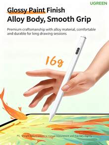 UGREEN LP937 Stylus Pen, 6D Tilt & Pressure Sensitivity, Digital Battery Display, Compatible With IPad For Note-Taking, Drawing, And Creativity - View 6