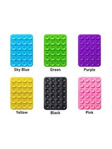 Double-Sided Suction Cup Phone Holder, Silicone Non-Slip Washable Phone Bracket Sticker - Multicolor - View 13