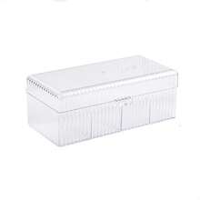 1pc Transparent 4-Compartment/Open-Compartment Tea Bag Storage Box With Lid, Multi-Functional Desktop Organizer, Cosmetics & Jewelry Storage Box, Suitable For Storing Coffee, Tea Bags, Cosmetics, Jewelry, Etc., Ideal For Dorm, Home And Office Use - Multicolor - View 10