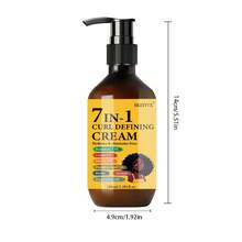 7-In-1 Styling Cream Containing Moroccan Argan Oil, Rosemary, Castor Oil, And Biotin. Lightweight And Non-Greasy, It Provides Long-Lasting Hold For Voluminous Curls. Suitable For All Hair Types, It Enhances Volume, Moisture, Shine, And Elasticity - 100ml/3.38fl.oz - View 10