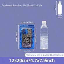 50/100/500個可重複使用密封禮品袋，適用於珠寶收納，迷你拉鍊彩色鋁箔聚合物薄膜樣品袋，適合派對食物與糖果儲存 - 藍色 - 查看 25