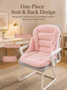 1PC Chair Seat Cushion With Lumbar Support,Office Chair Cushion,Soft Non-Slip Seat Pad,Back Support Cushion,Thick Chair Pad For Desk Chair,Dining Chair,Home Office,Study Room,Patio,Student Dorm,Work Chair,Home Seating - Integrated Seat and Backrest - View 10