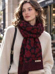 1PC Women's Fashion Casual Exquisite Leopard Print Scarf, Warm And Versatile, Suitable For Daily Wear, Shopping, Party, Travel And Dating - Multicolor - View 9