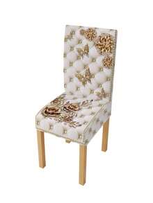 1pc/2pcs/4pcs/6pcs - Chair Covers, Removable And Washable, Butterfly And Flower Pattern Decoration, Suitable For Restaurant, Hotel And Home Holiday Decor - Multicolor - View 14