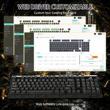 ATTACK SHARK Keyboard Gaming R98 HE 8000Hz Berkabel dengan Efek Hall, Pemicu Cepat 0,005mm, Tata Letak 98%, Jarak Aktivasi yang Dapat Diatur, Sakelar Magnetik yang Dapat Diganti Panas, Driver Web, Pencahayaan RGB, Tutup Tombol Serat Karbon - View 8