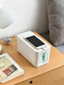 Large Cable Management Box, Hide Power Strip And Desktop Cables, Power Strip Storage Box, Easy To Assemble, Suitable For Home/Office, PP Plastic Material, Keep Cables Neat And Organized, Ideal Choice For Home And Office Environment - Multicolor - View 7