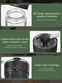 Brutelle Portable Manual Coffee Grinder, Quick Grinding, Adjustable Grind Size, Suitable For Cafes, Coffee Corners And Home - Hand Crank - View 6