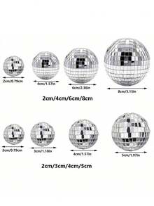 Set 4 Bola Disko, Bola Disko Berkilau, Bola Dekorasi Disko yang Dapat Digunakan Kembali, Bola Disko Mini, Cocok untuk Dekorasi Rumah, Hiasan Meja, Pesta Ulang Tahun, Pesta Wisuda, Pesta Bujang, Dekorasi Bar, Pesta, Bar, Dekorasi Liburan, Properti Fotografi - Berbagai gaya - View 3