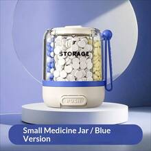 7-Compartment Transparent Portable Pill Box, Flip Lid Design + Portable Lanyard, Medicine Storage Sealed Bottle - View 15