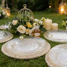 10/25/50 Pack Hammered Texture Transparent Plates, 10.25 Inch And 7.5 Inch, Crystal Surface Tableware. Ideal Plates For Halloween, Christmas, Easter, Valentine's Day And New Year Parties, Perfect For Hosts And Home Cooks, Perfect Holiday Table Decor. - View 4